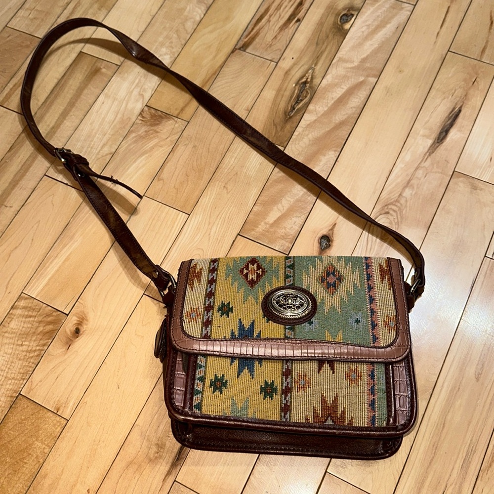 Texas Leather Manufacturing Aztec Tapestry Purse
